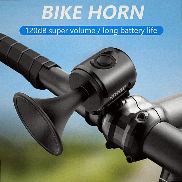 120dB Bike Electronic Horn Waterproof CR2032 Loud Sound Bicycle Electric Bell