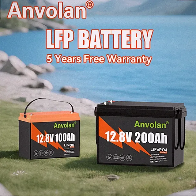12V 100Ah 200Ah LiFePO4 Deep Cycle Lithium Battery for RV Off-grid Solar