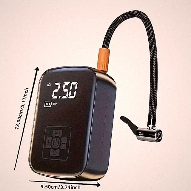 1Pc Wireless Car Air Compressor Air Pump Electric Tire Inflator Pump for Motorcy