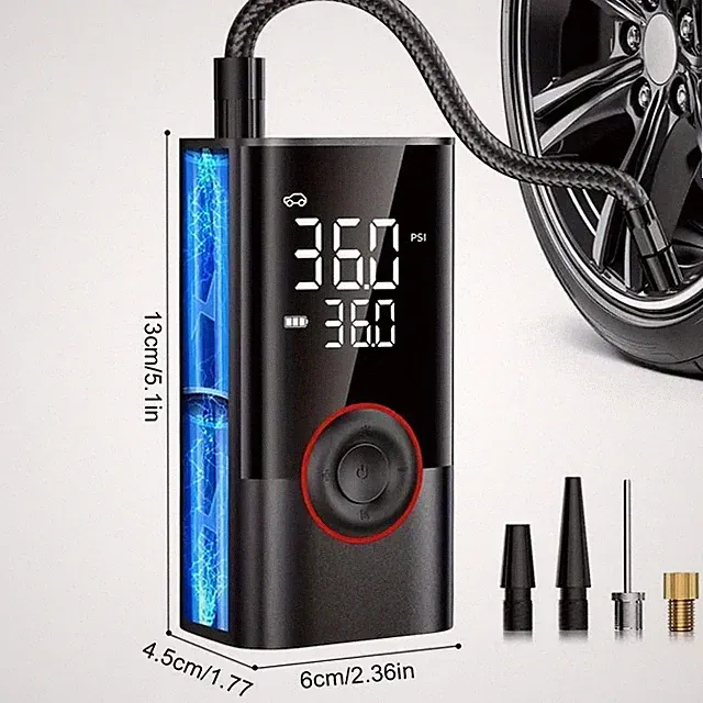 1pc Wireless Car Air Compressor Electric Tire Inflator Pump for Car Motorcycle