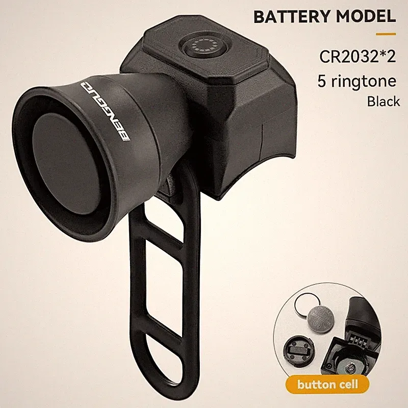 2025Bicycle Horn Mountain Bike Mini USB Charging Waterproof Electronic Bike Bell