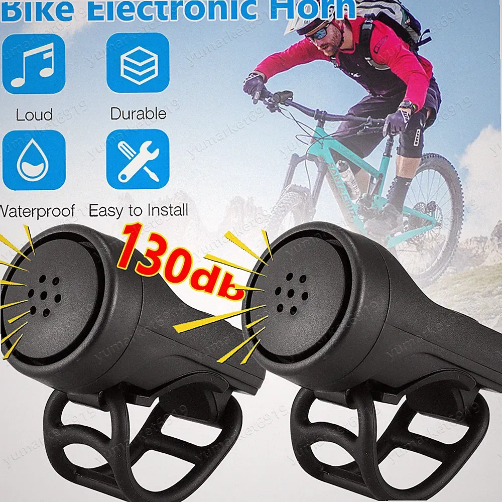 2PACK Bike Electronic Loud Bell Horn Bicycle Handlebar Ring Bell Cycling Warning