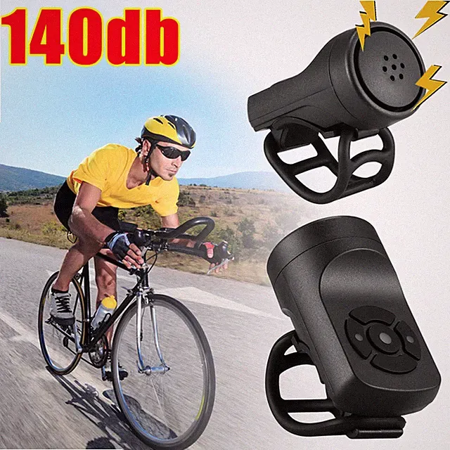 2PCS Bicycle Super Loud 140DB Bike Electronic Siren Horn Bell Ring Alarm Speaker