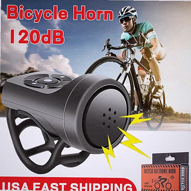 4 Sound Bike Bicycle Super-Loud Electronic Siren Horn Bell Ring Alarm Speaker