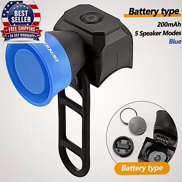 5 Modes Bicycle Horn Mountain Bike Mini Battery Waterproof Electronic Bike Bell