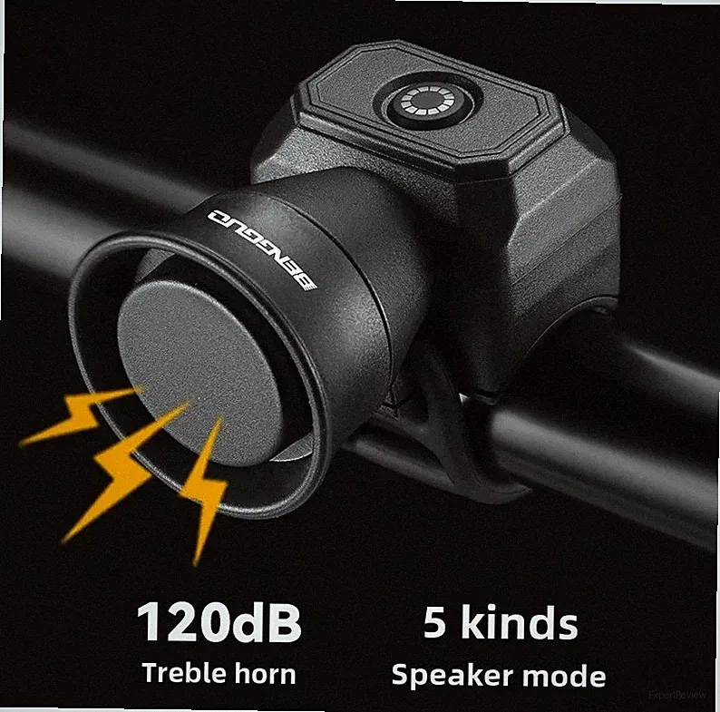 Bicycle Electronic Horn Mini USB Rechargeable Waterproof Bike Bell 120dB - NEW