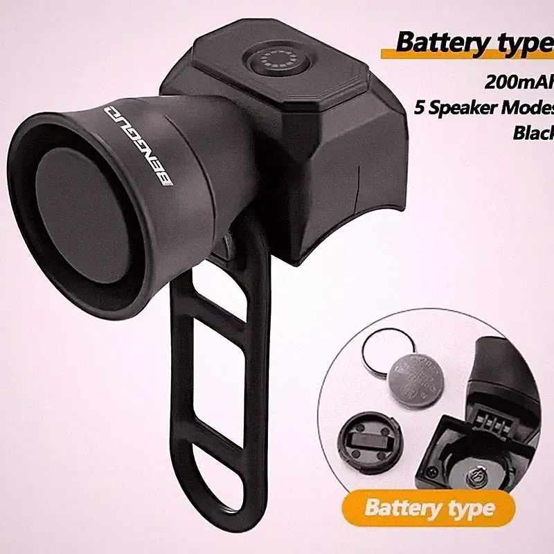 Bicycle Horn Mountain Bike Battery/USB Charging Waterproof Electronic Bike Bell