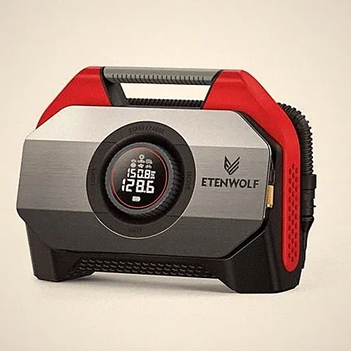 Cordless Tire Inflator Air Compressor 19200mAh 160 PSI Car Truck Bike Red Pump