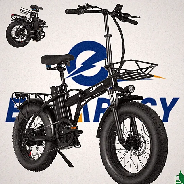 EBKAROCY Folding Electric Bike 750W 15Ah 20" Fat Tire Mountain E-bike 30 mph