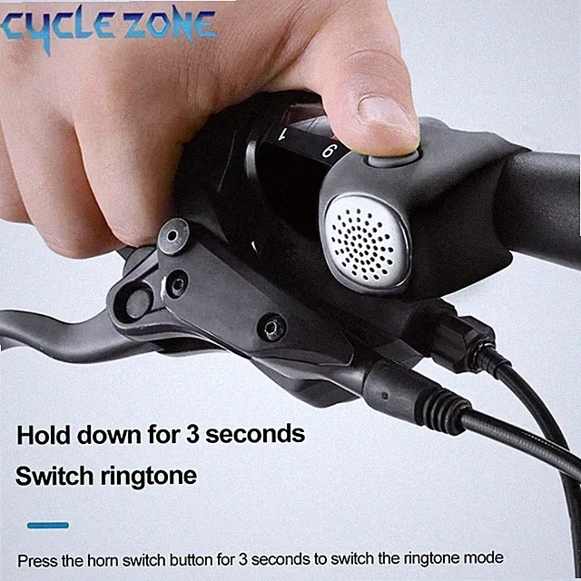 Electric Bike Bell Loud Horn 3 Sound Modes USB Handlebar Bell for MTB Road Bicyc
