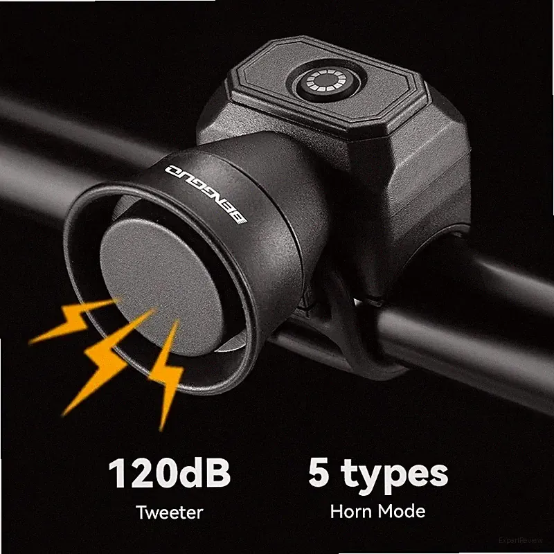 Electronic Bike Horn USB Rechargeable Waterproof Bicycle Bell MTB Scooter