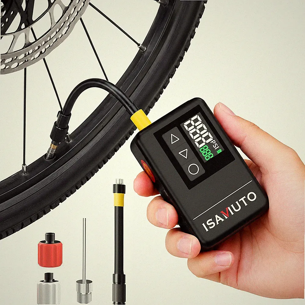 Electronic MINI Portable Bicycle Tire Pump 120 PSI Fast Inflation Bike Air Pump