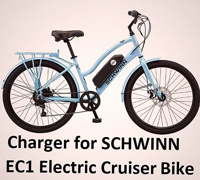 🔥Li-ion Lithium Battery Charger for Schwinn 26" EC1 CRUISER E- Bike (NOT 5 PIN)