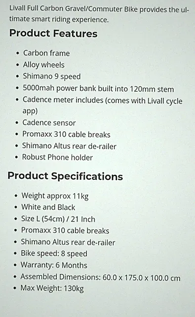 livall smart cyclo cross seris bike