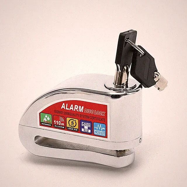 Motorcycle Bike Stainless Steel Brake Disc Safety Lock Security Electronic Alarm