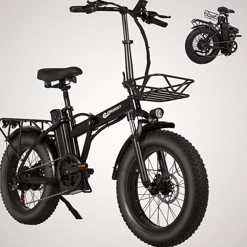EBK New Folding Ebike 20" 750W 48V Electric Bike Bicycle Fat Tire 30mph Cycling