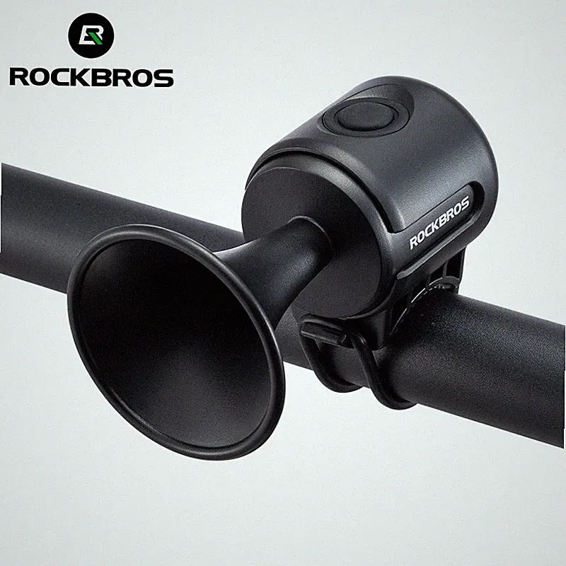ROCKBROS Electronic Bike Bell 100 dB Bicycle Super-Loud Electronic Siren Horn