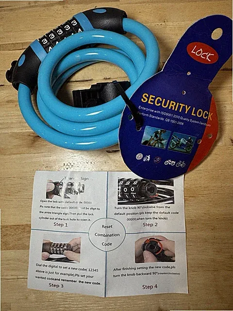 Security 5-Digit Resettable Combination Bicycle Lock for Bikes and Scooters