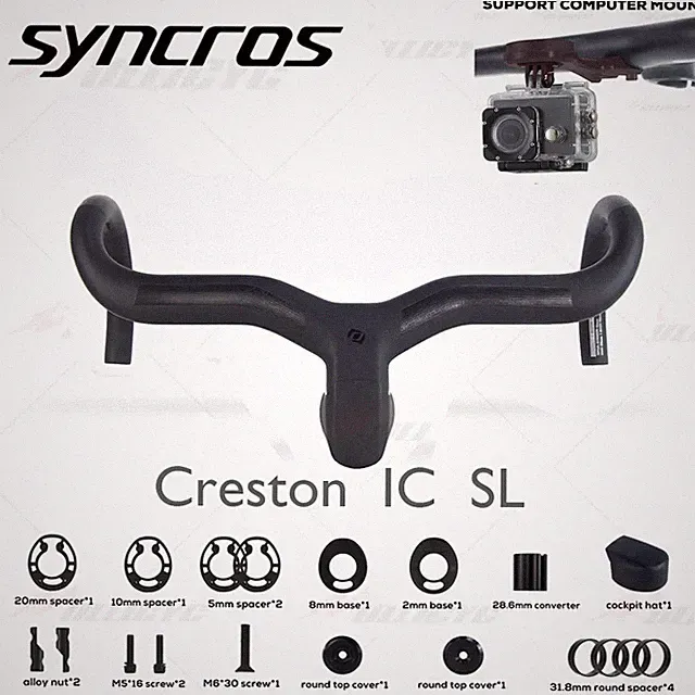 SYNCROS Road Bike Integrated Handlebar IC SL for Mechanical and Electronic Mount