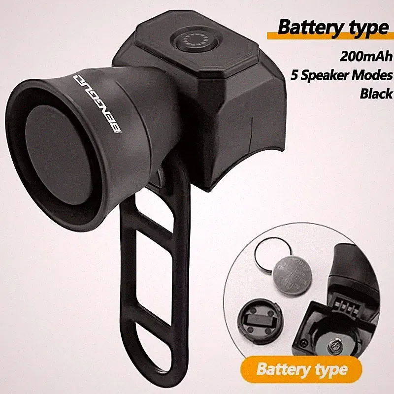 USB Rechargeable Bike Horn - Waterproof Electronic Bell for Bicycle Scooter Kids