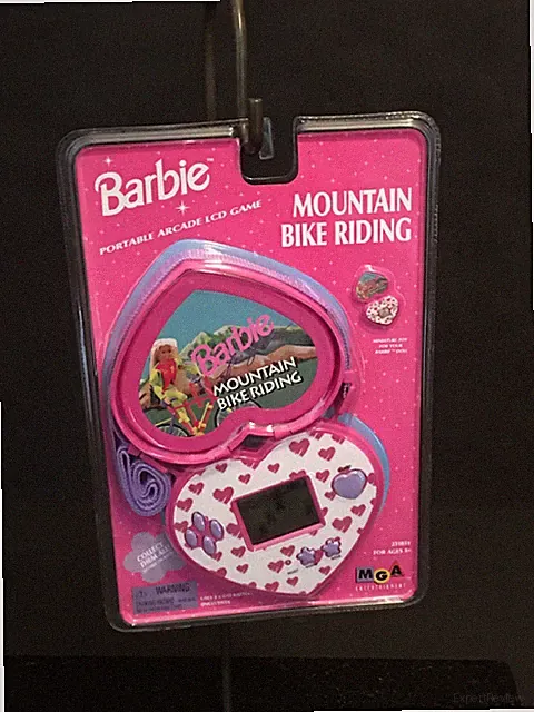 Vintage 1997 Barbie Mountain Bike Riding Game LCD W/Compartment New Sealed