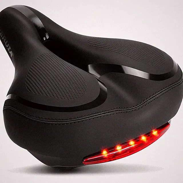 Wide Bike Seat with Shock Absorption